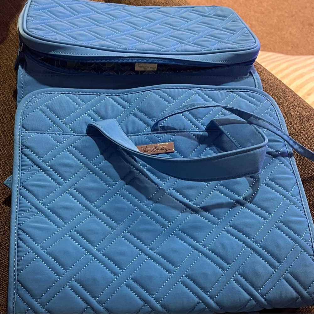 Vera Bradley Quilted Blue Travel Bag